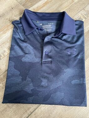 Under Armour Men’s Blue Camouflage Polo